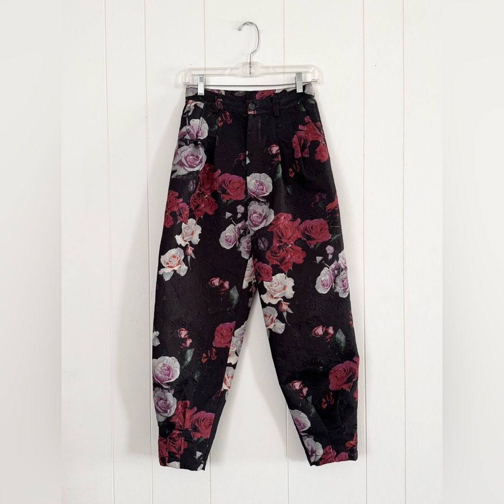 Free People Iris Floral Roses Printed Balloon Pants Size 0 - Picture 5 of 10
